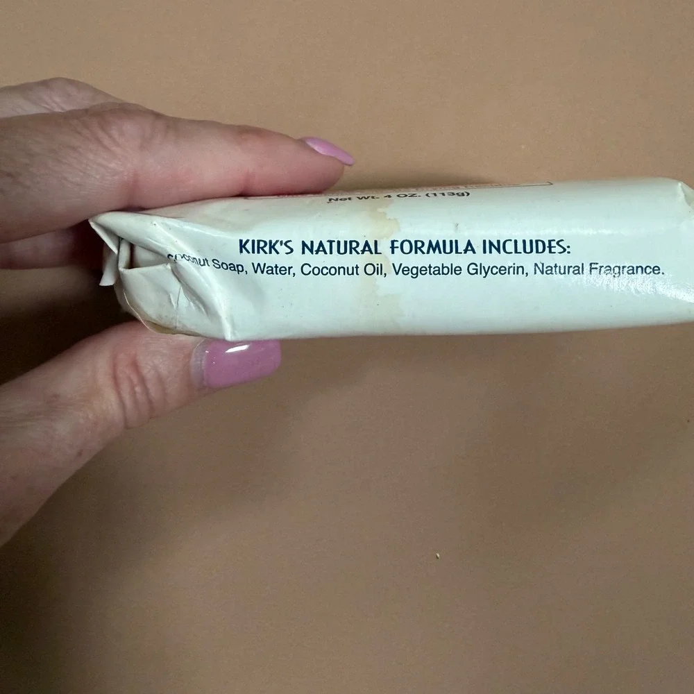 Kirk's Original Coco Castile Natural Coconut Oil Bar Soap 4 oz Hypoallergenic